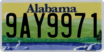 AL license plate 9AY9971