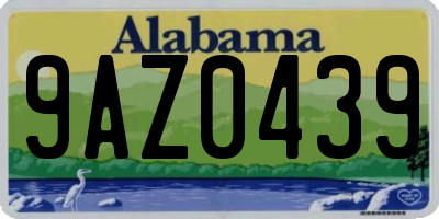 AL license plate 9AZ0439