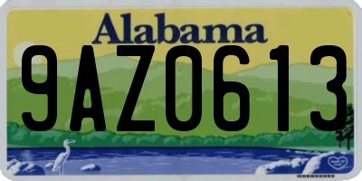 AL license plate 9AZ0613