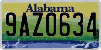 AL license plate 9AZ0634