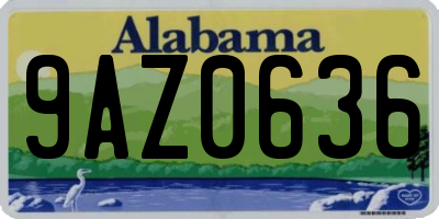 AL license plate 9AZ0636