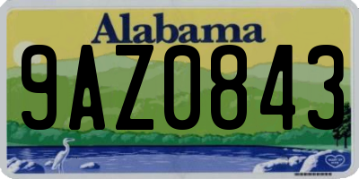 AL license plate 9AZ0843