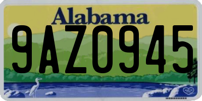 AL license plate 9AZ0945