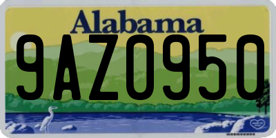 AL license plate 9AZ0950