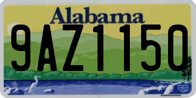 AL license plate 9AZ1150