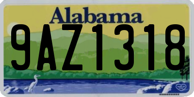 AL license plate 9AZ1318