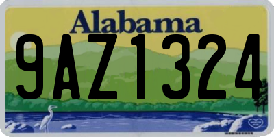 AL license plate 9AZ1324