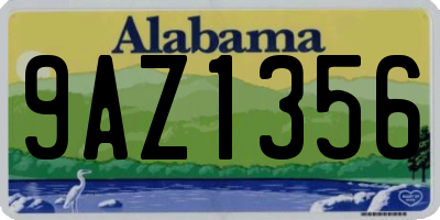 AL license plate 9AZ1356