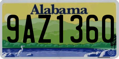 AL license plate 9AZ1360