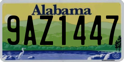 AL license plate 9AZ1447