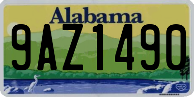 AL license plate 9AZ1490