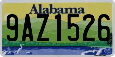 AL license plate 9AZ1526