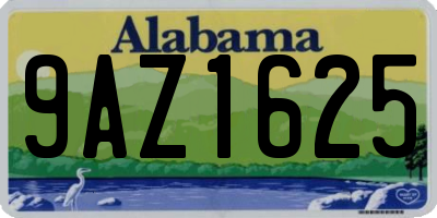 AL license plate 9AZ1625
