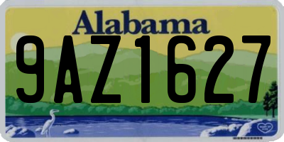 AL license plate 9AZ1627