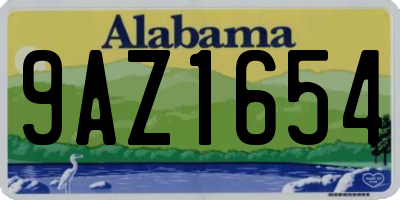 AL license plate 9AZ1654