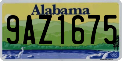 AL license plate 9AZ1675