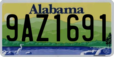 AL license plate 9AZ1691