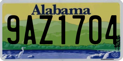 AL license plate 9AZ1704