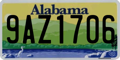 AL license plate 9AZ1706