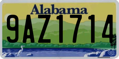 AL license plate 9AZ1714