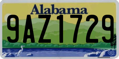 AL license plate 9AZ1729