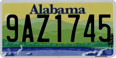 AL license plate 9AZ1745