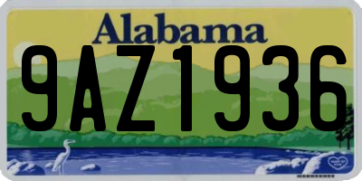 AL license plate 9AZ1936