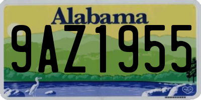 AL license plate 9AZ1955