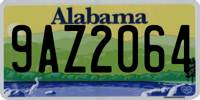 AL license plate 9AZ2064