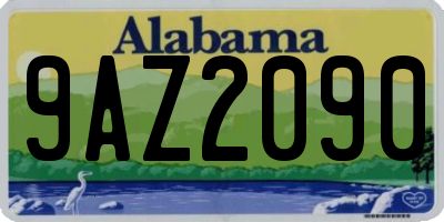 AL license plate 9AZ2090