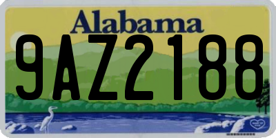 AL license plate 9AZ2188