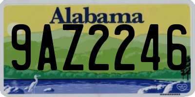 AL license plate 9AZ2246