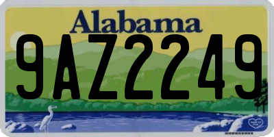 AL license plate 9AZ2249