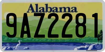 AL license plate 9AZ2281