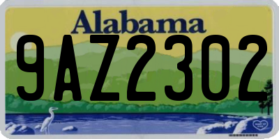 AL license plate 9AZ2302