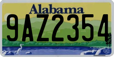 AL license plate 9AZ2354