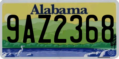 AL license plate 9AZ2368