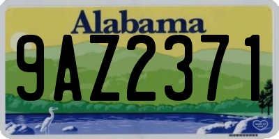 AL license plate 9AZ2371