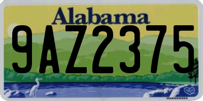 AL license plate 9AZ2375