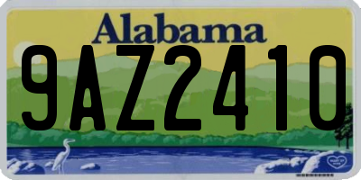 AL license plate 9AZ2410