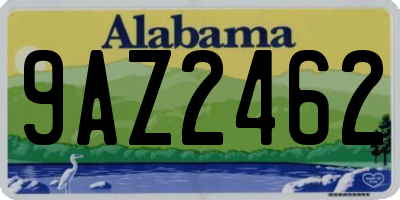 AL license plate 9AZ2462