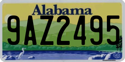 AL license plate 9AZ2495