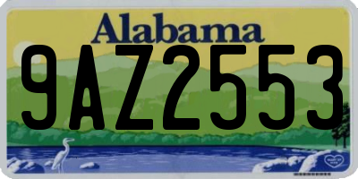 AL license plate 9AZ2553