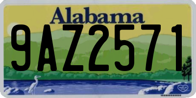 AL license plate 9AZ2571