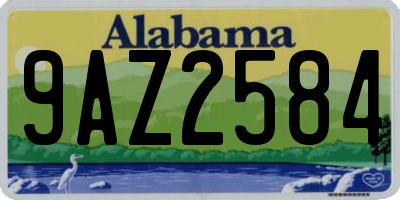AL license plate 9AZ2584