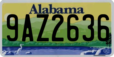 AL license plate 9AZ2636