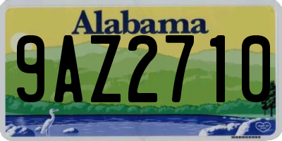 AL license plate 9AZ2710