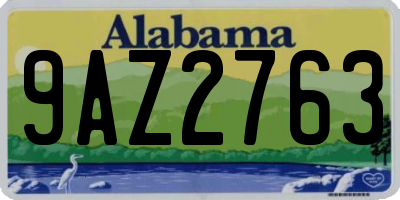 AL license plate 9AZ2763