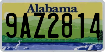 AL license plate 9AZ2814