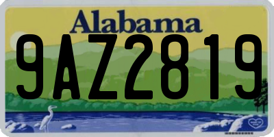 AL license plate 9AZ2819